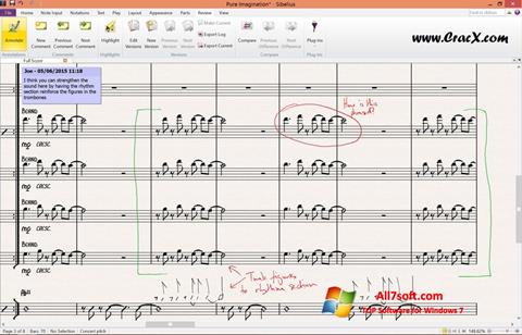 Capture d'écran Sibelius pour Windows 7