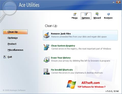Capture d'écran Ace Utilities pour Windows 7