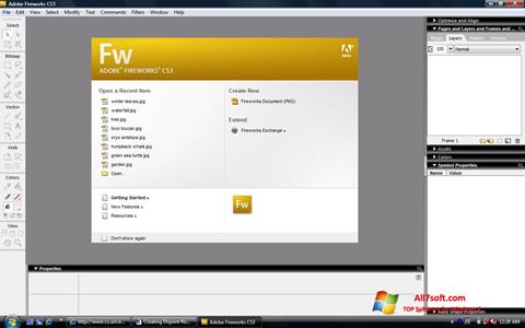 Capture d'écran Adobe Fireworks pour Windows 7