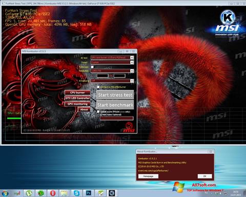 Capture d'écran MSI Kombustor pour Windows 7