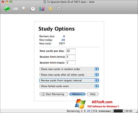 Capture d'écran Anki pour Windows 7