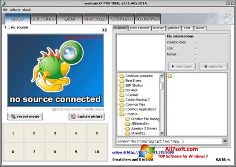 Capture d'écran webcamXP pour Windows 7