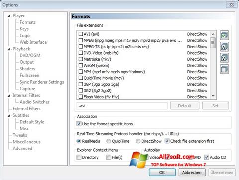Capture d'écran Combined Community Codec Pack pour Windows 7