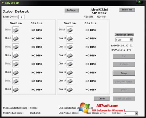 Capture d'écran AlcorMP pour Windows 7