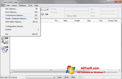 Capture d'écran Exact Audio Copy pour Windows 7