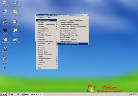 Capture d'écran Hirens Boot CD pour Windows 7