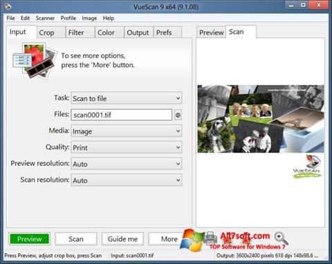 Capture d'écran VueScan pour Windows 7