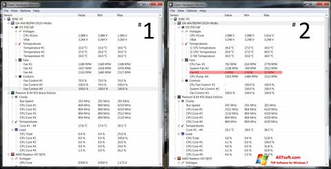 Capture d'écran Open Hardware Monitor pour Windows 7