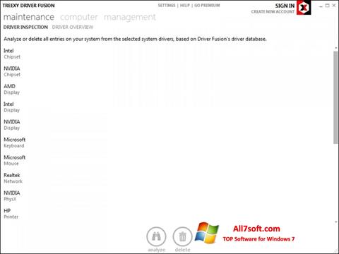 Capture d'écran Driver Fusion pour Windows 7