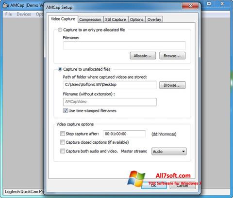 Capture d'écran AMCap pour Windows 7