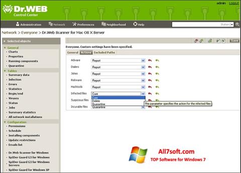 Capture d'écran Dr.Web Antivirus pour Windows 7