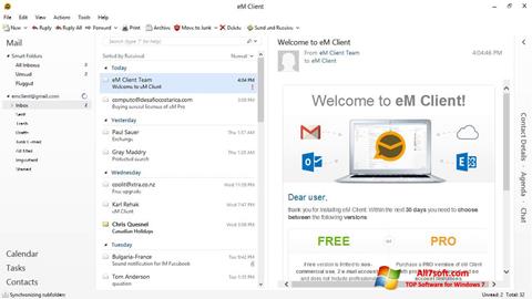 Capture d'écran eM Client pour Windows 7
