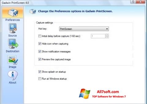 Capture d'écran Gadwin PrintScreen pour Windows 7