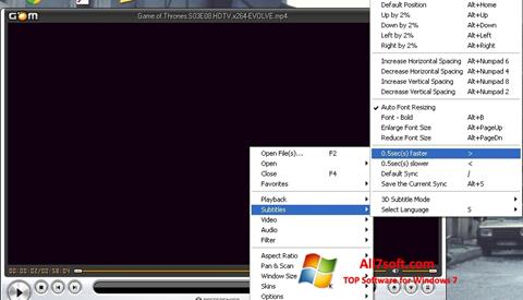 Capture d'écran GOM Player pour Windows 7