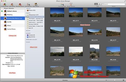 Capture d'écran iPhoto pour Windows 7
