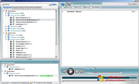 Capture d'écran VKontakte DJ pour Windows 7