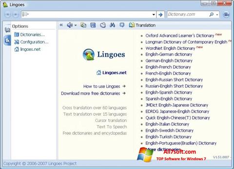 Capture d'écran Lingoes pour Windows 7