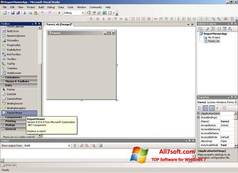 Capture d'écran Microsoft Visual Studio Express pour Windows 7