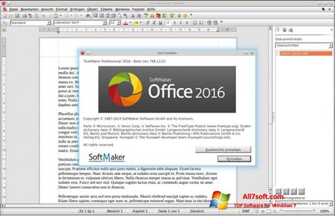 Capture d'écran SoftMaker Office pour Windows 7