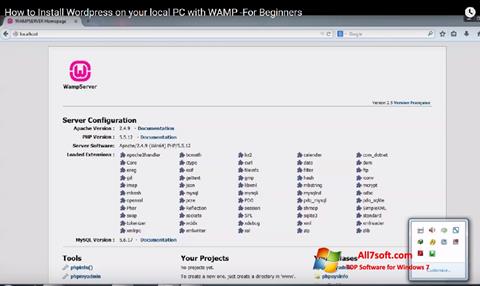 Capture d'écran WampServer pour Windows 7