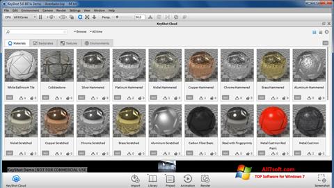 Capture d'écran KeyShot pour Windows 7