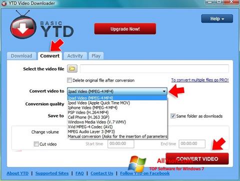Capture d'écran YTD Video Downloader pour Windows 7