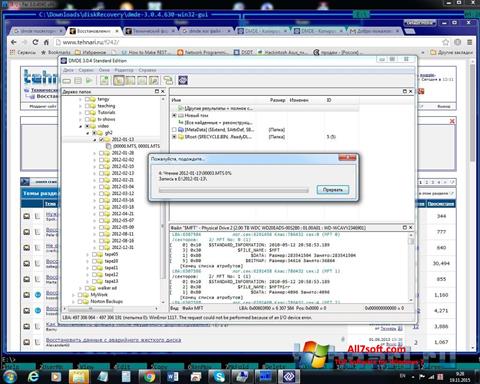 Capture d'écran DMDE pour Windows 7