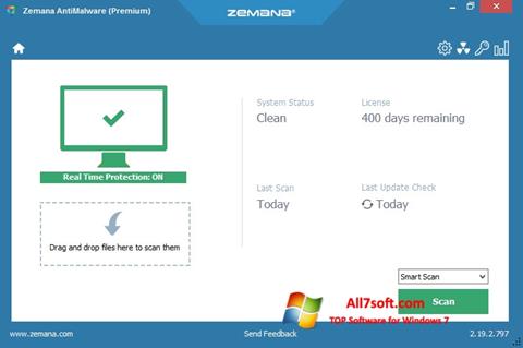 Capture d'écran Zemana AntiMalware pour Windows 7