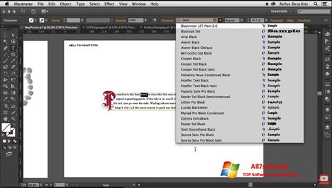 Capture d'écran Adobe Illustrator pour Windows 7
