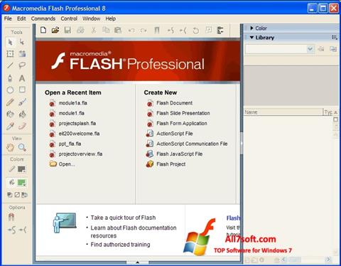 Capture d'écran Macromedia Flash Player pour Windows 7