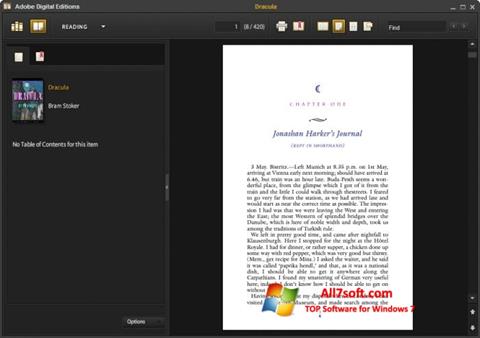 Capture d'écran Adobe Digital Editions pour Windows 7
