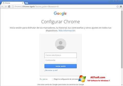 Capture d'écran Google Chrome Canary pour Windows 7
