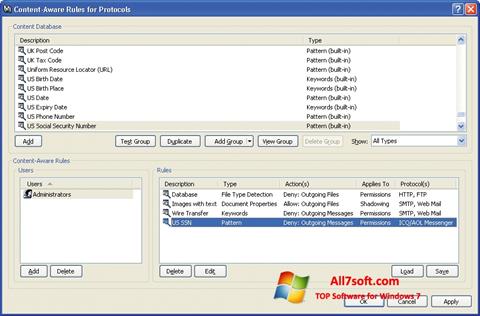 Capture d'écran DeviceLock pour Windows 7