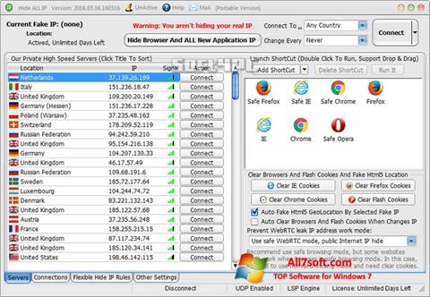 Capture d'écran Hide ALL IP pour Windows 7