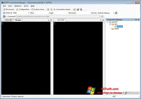 Capture d'écran PuTTY Connection Manager pour Windows 7