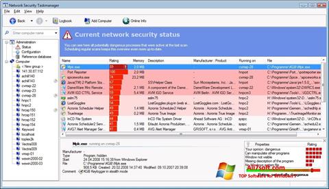 Capture d'écran Security Task Manager pour Windows 7