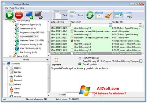 Capture d'écran Keylogger pour Windows 7