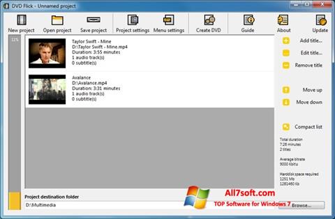Capture d'écran DVD Flick pour Windows 7
