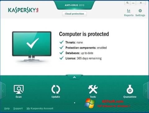 Capture d'écran Kaspersky pour Windows 7