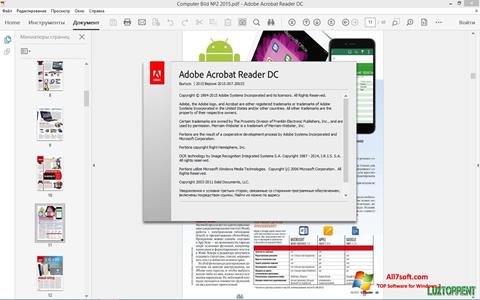 Capture d'écran Adobe Acrobat Reader DC pour Windows 7
