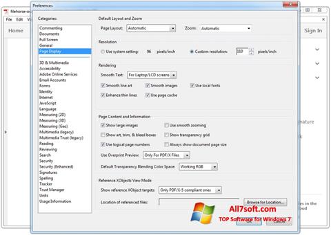 Capture d'écran Adobe Acrobat pour Windows 7