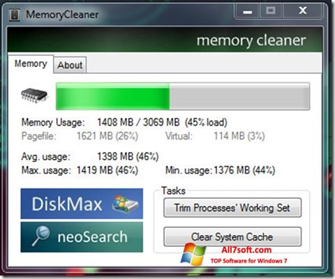 Capture d'écran Memory Cleaner pour Windows 7