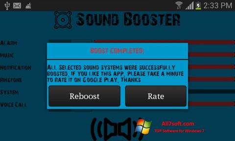 Capture d'écran Sound Booster pour Windows 7
