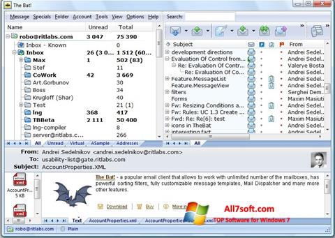 Capture d'écran The Bat! pour Windows 7