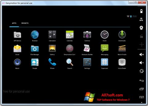 Capture d'écran Genymotion pour Windows 7