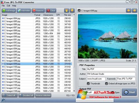 Capture d'écran Image To PDF Converter pour Windows 7