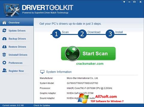 Capture d'écran Driver Toolkit pour Windows 7