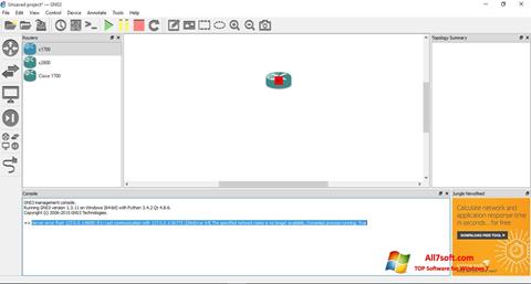Capture d'écran GNS3 pour Windows 7