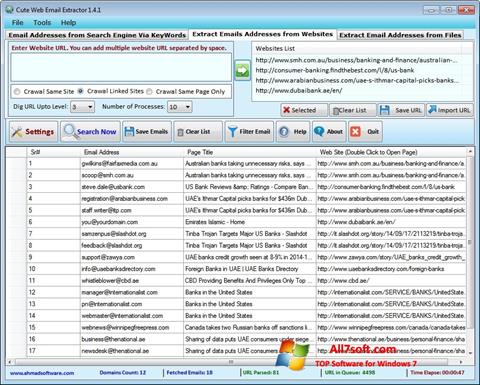 Capture d'écran eMail Extractor pour Windows 7
