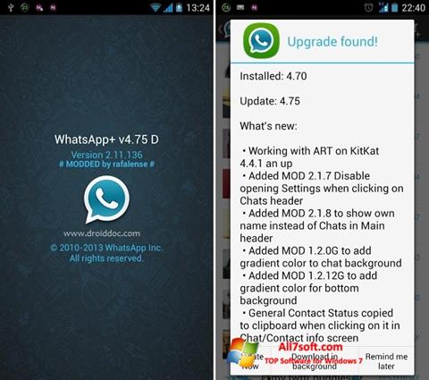 Capture d'écran WhatsApp Plus pour Windows 7